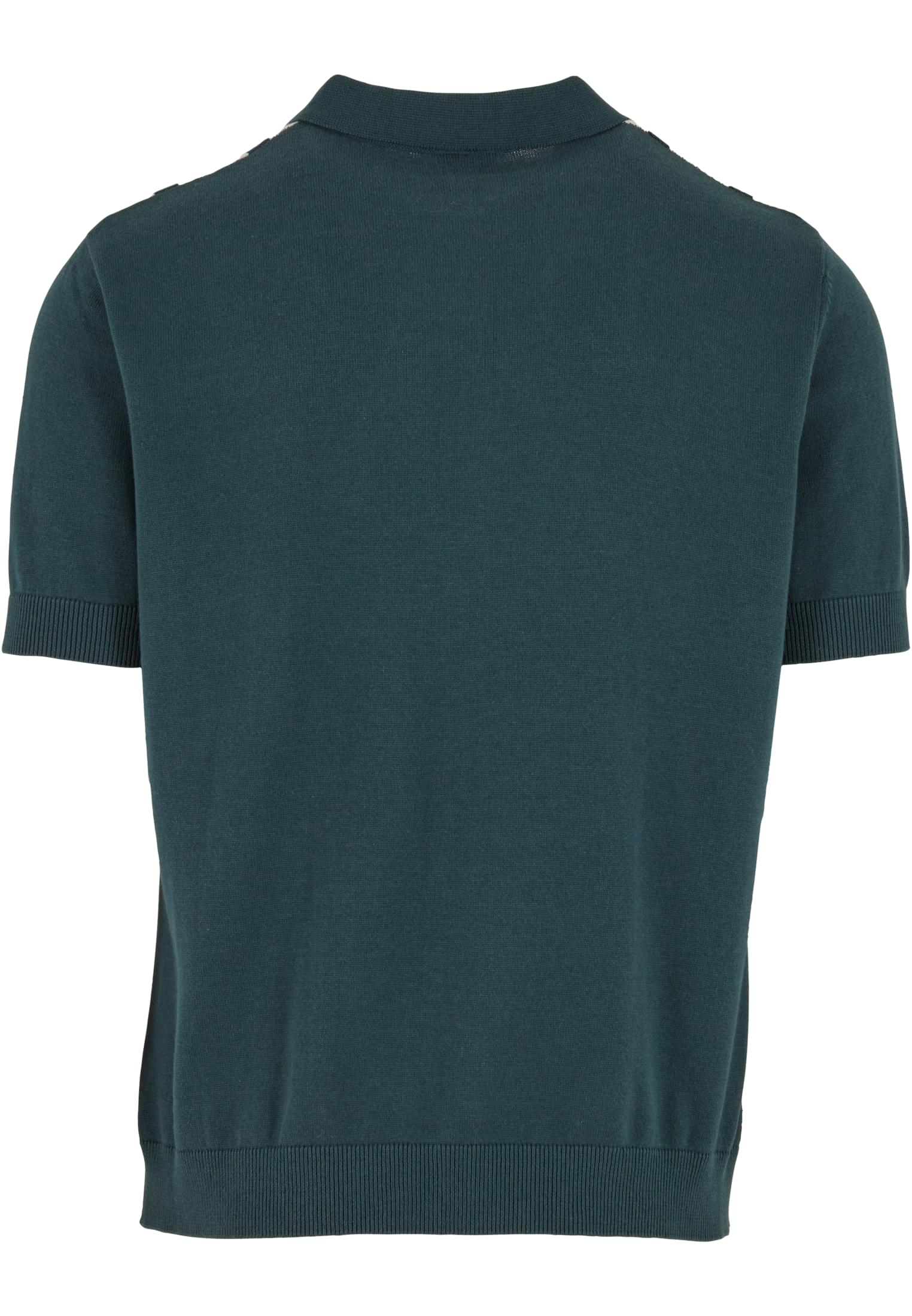 Urban Classics Knit Retro Shirt Bottlegreen/Whitesand