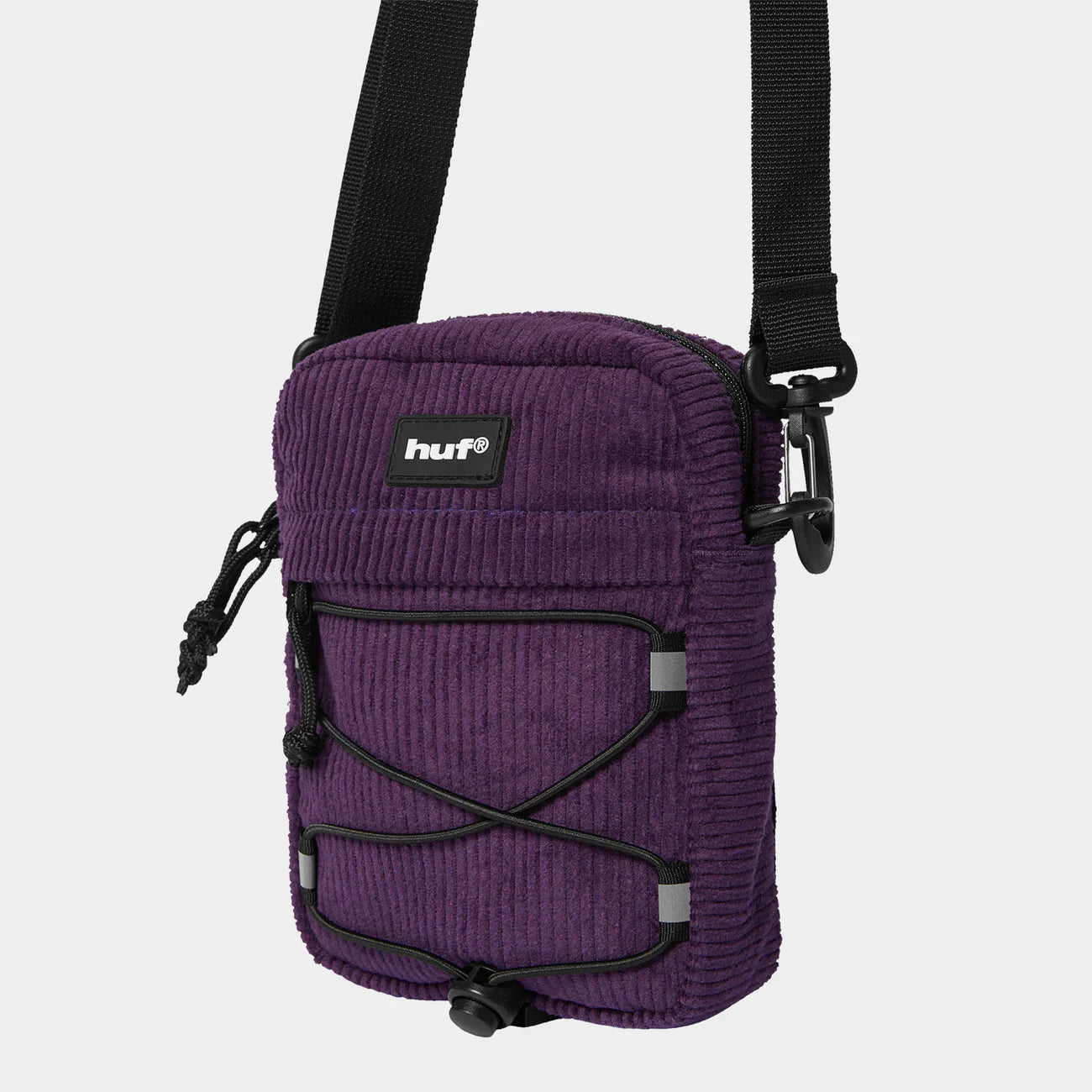 HUF Corduroy Bowery Side Bag - Berry