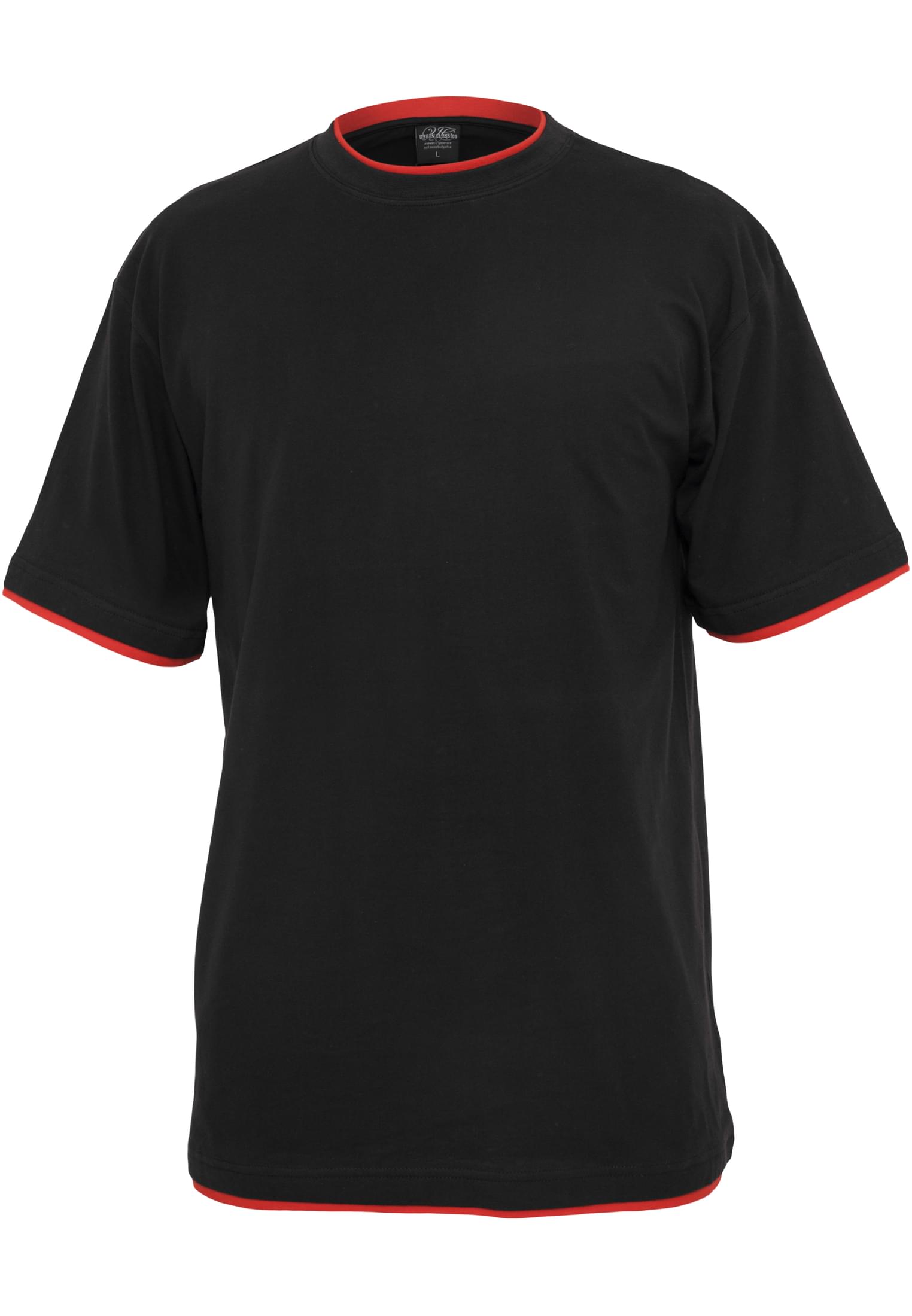 Urban Classics Contrast Tall Tee Black/Red
