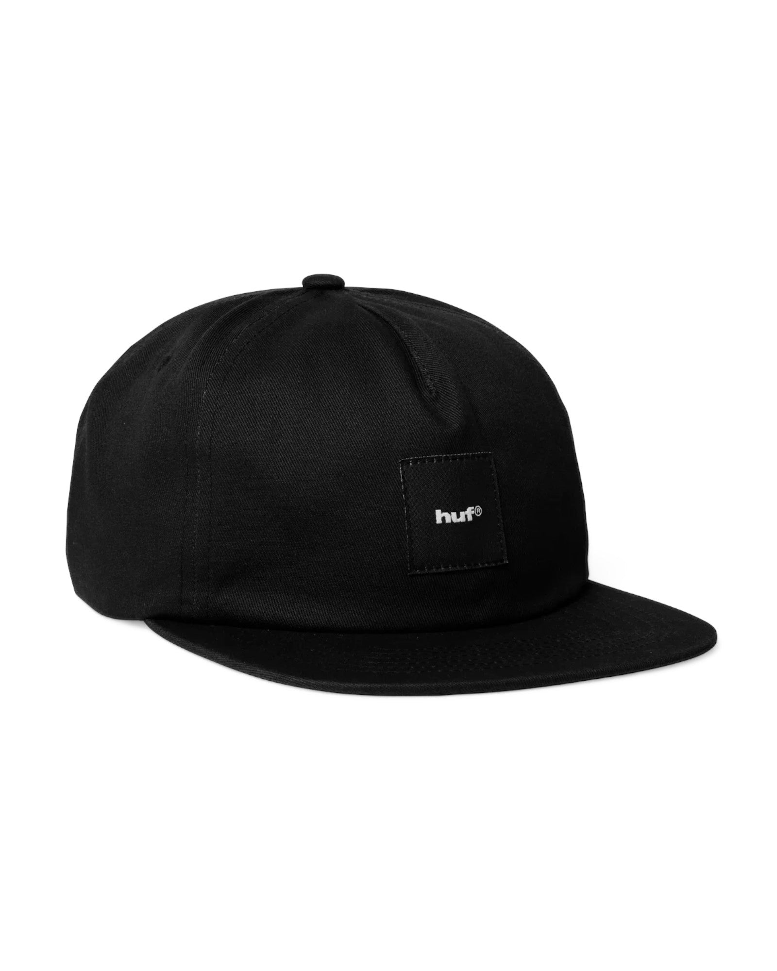 HUF Box Logo Snapback - Black/Black