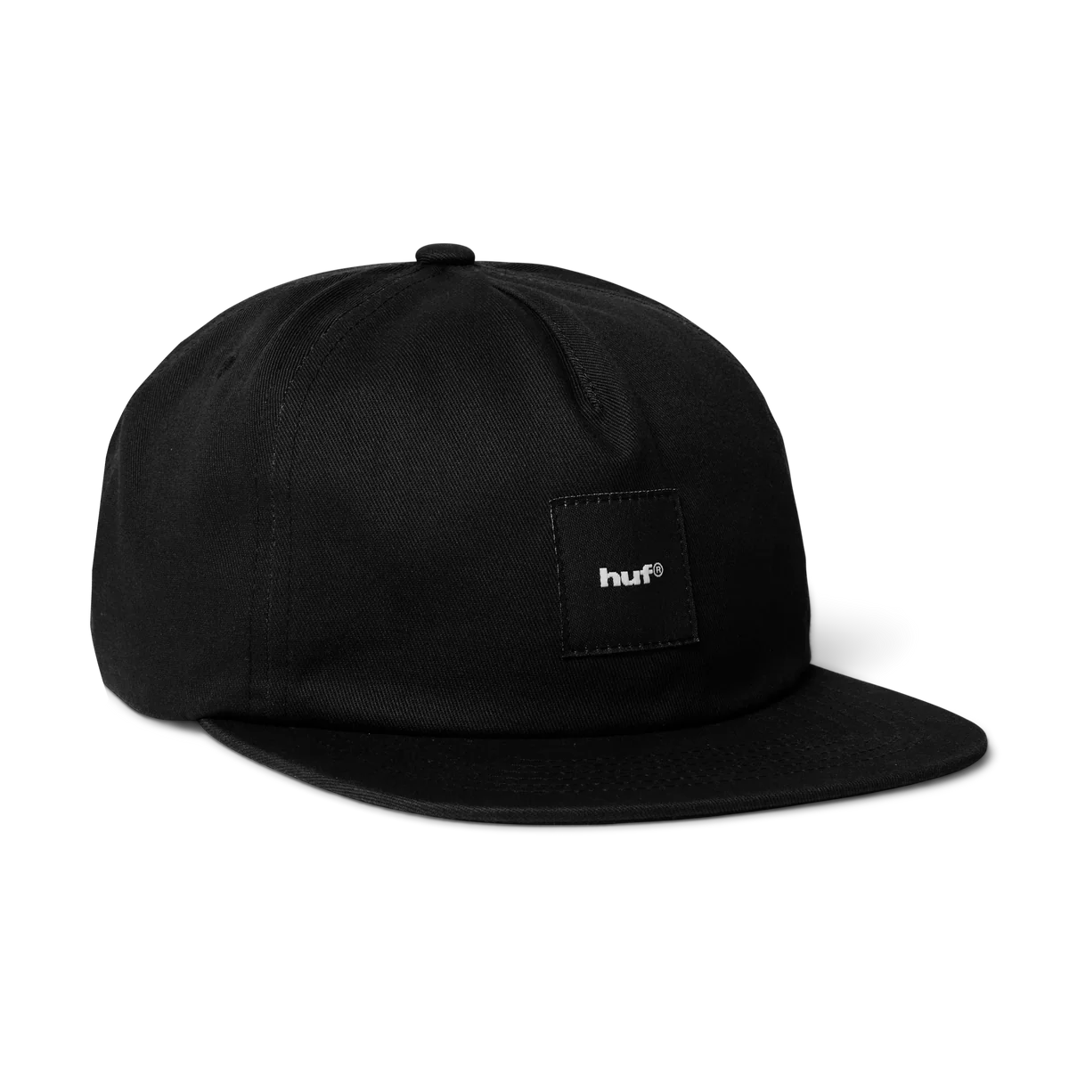 HUF Box Logo Snapback - Black/Black