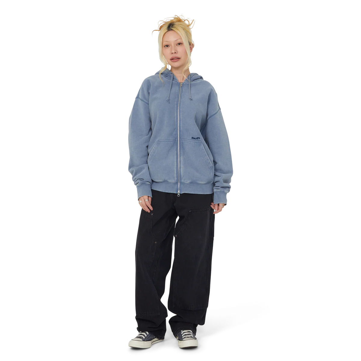 HUF Pacific Wash FZ Hoodie - Blue
