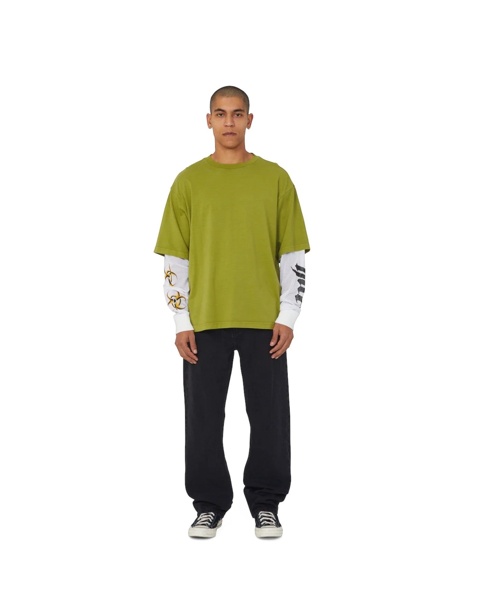 Layered Long Sleeve T-Shirt With Graphic Print