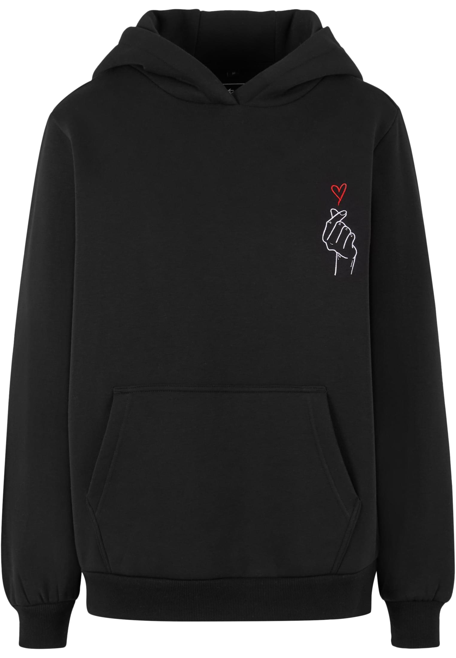Miss Tee Heart Fluffy Hoody Black