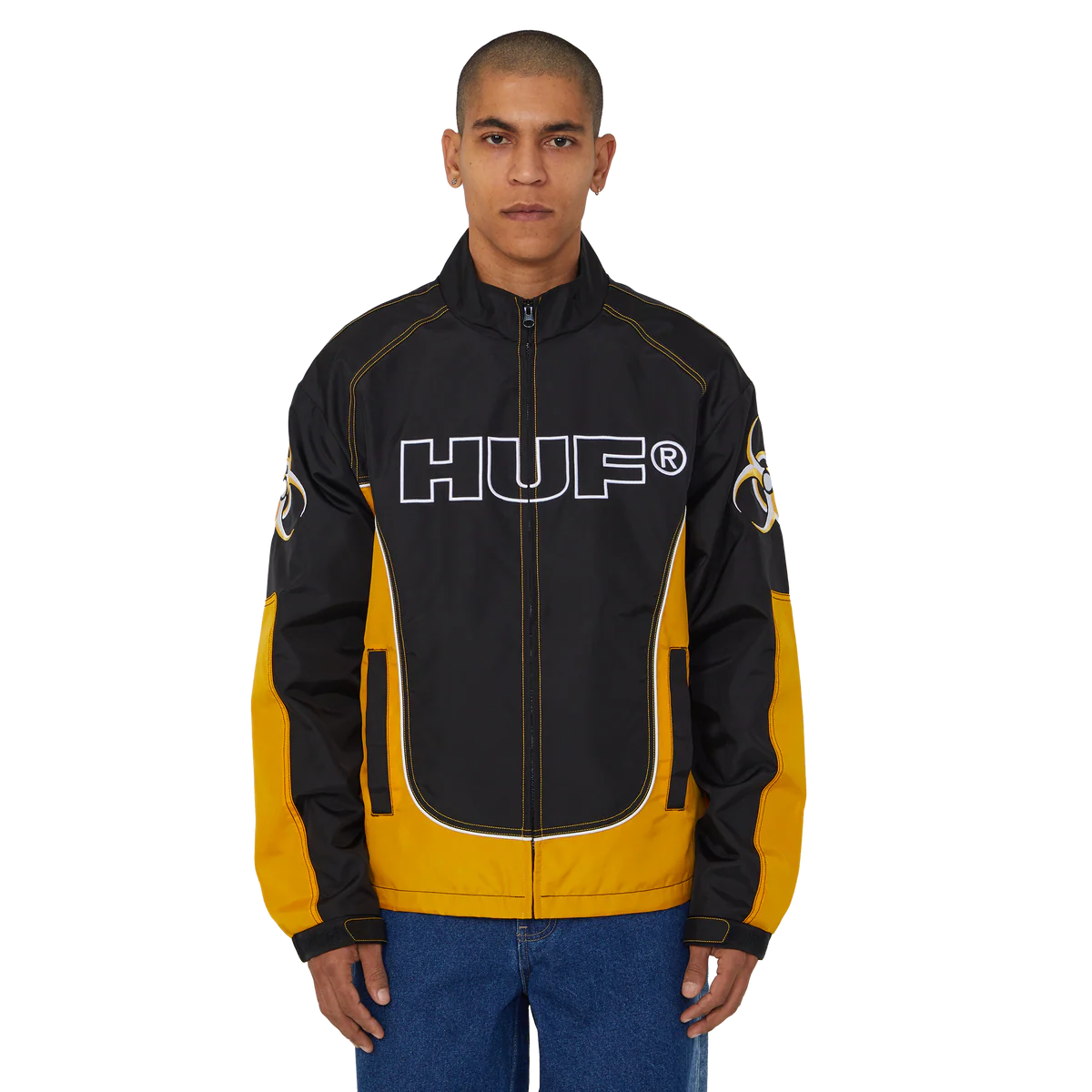 HUF Sector Jacket  - Black/Yellow