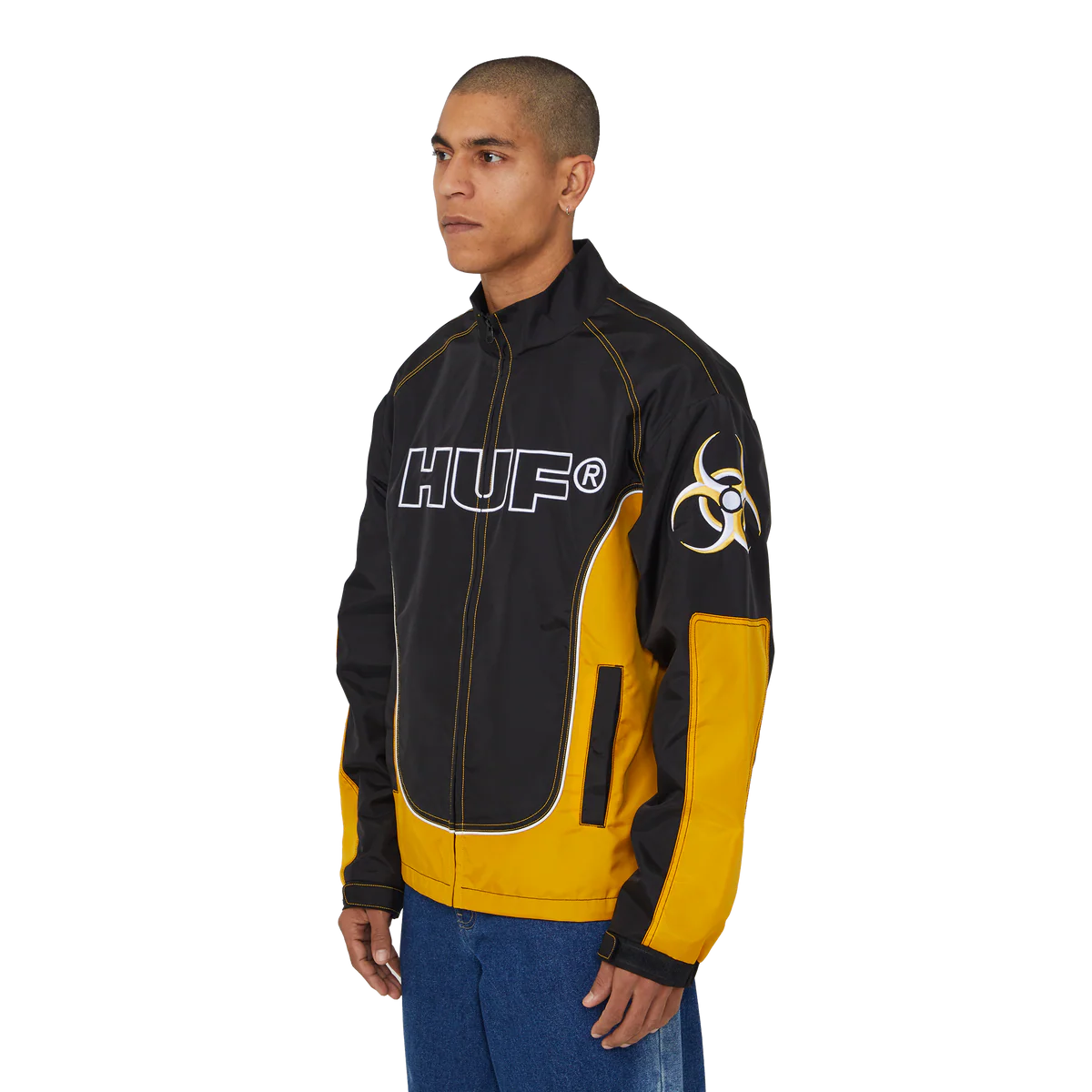 HUF Sector Jacket  - Black/Yellow