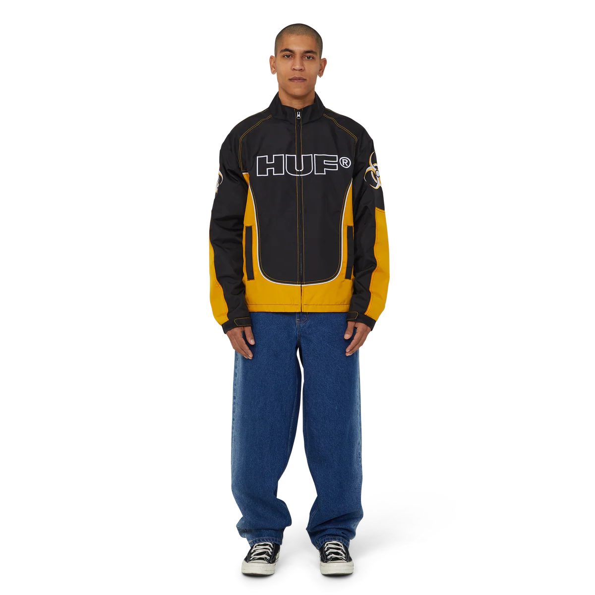 HUF Sector Jacket  - Black/Yellow