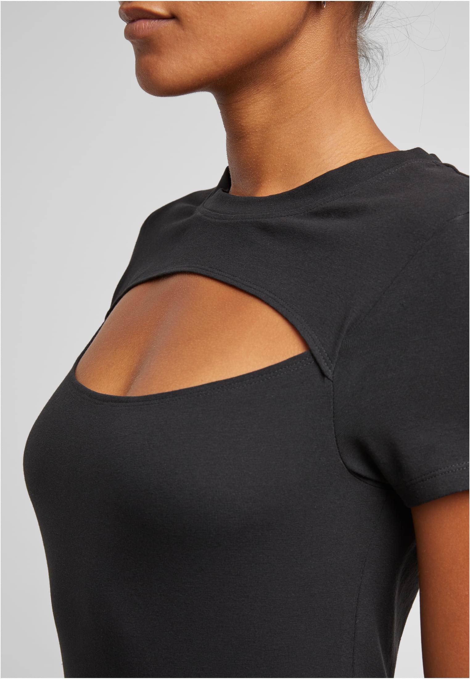 Urban Classics Ladies Cut Out Tee - Black