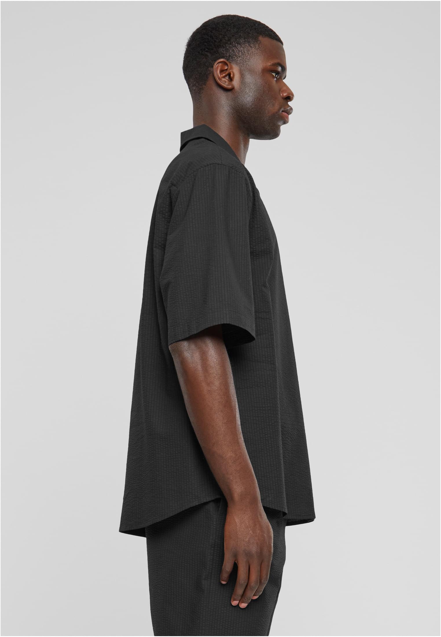Urban Classics Relaxed Short Sleeve Shirt - Black