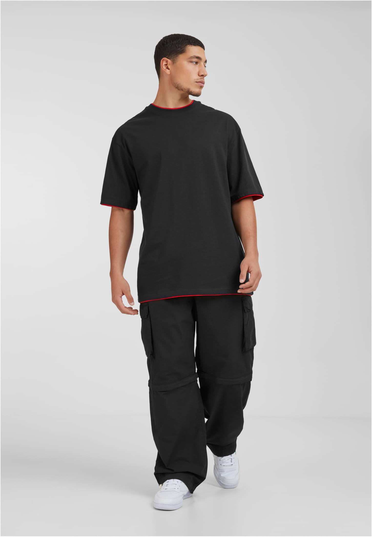 Urban Classics Contrast Tall Tee Black/Red