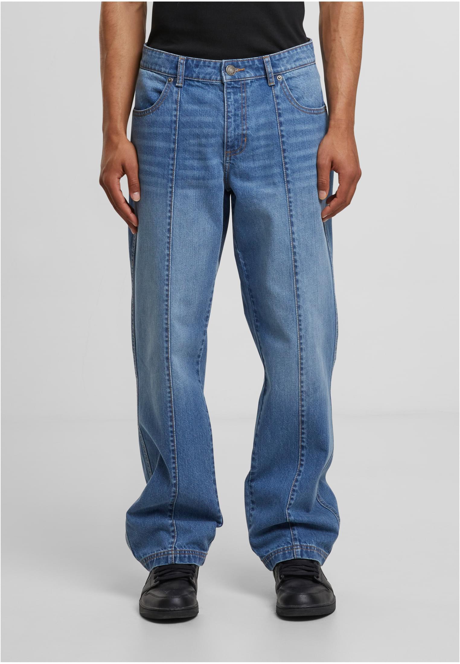 Urban Classics Wide Leg Denim With Dividing Seams