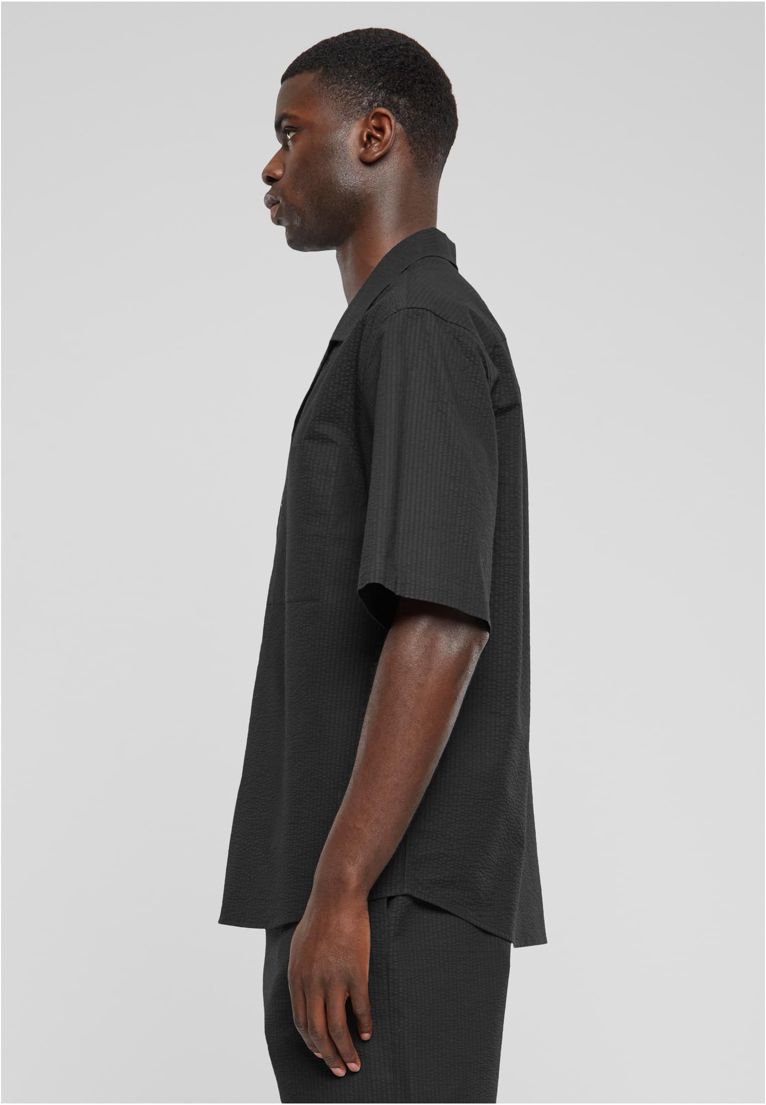Urban Classics Relaxed Short Sleeve Shirt - Black